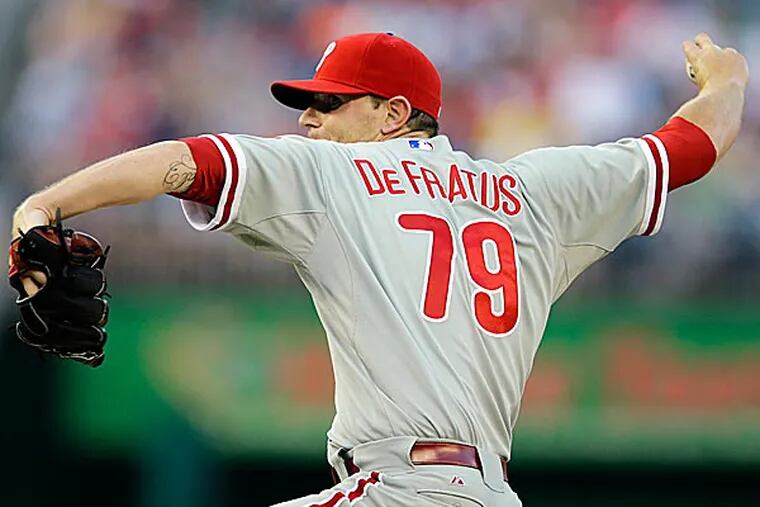 Phillies relief pitcher Justin De Fratus. (Alex Brandon/AP)