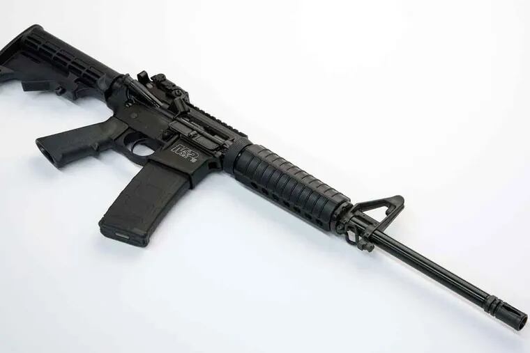 An AR-15 semiautomatic rifle purchased by Daily News columnist Helen Ubi&#0241;as this week.
