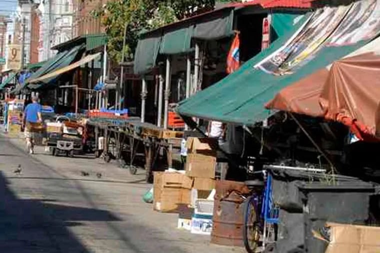 Italian Market sidewalk businesses. (File Photo)