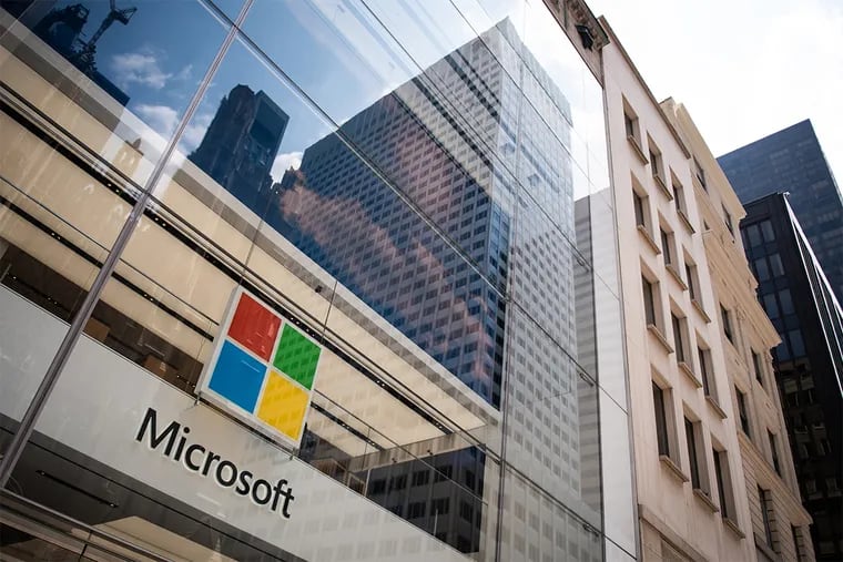 A Microsoft store last month in New York. The company plans to provide expanded cybersecurity protection for political campaigns.