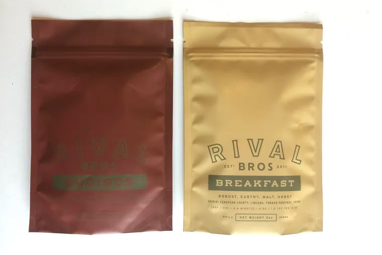 Loose leaf teas by Rival Bros. coffee roasters.