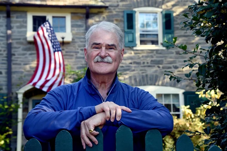 James Hill, 71, outside his home this month in Chestnut Hill. Hill is a registered Republican — but he's not voting for President Donald Trump. He knows how dangerous the coronavirus is, and is angry at Trump for downplaying it. Polling shows a majority of Pennsylvania seniors now support Biden.