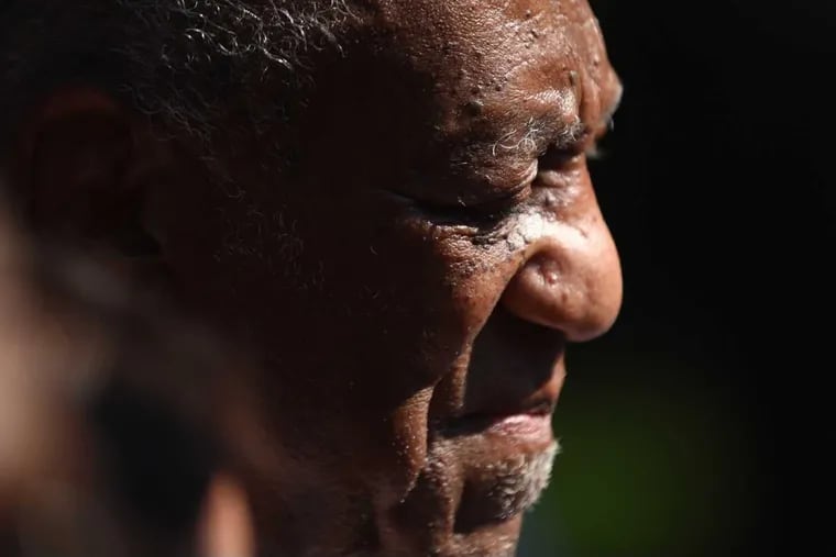 Bill Cosby at his home in Elkins Park after the Pa. Supreme Court overturned his 2018 sexual assault conviction on Wednesday, June 30, 2021.