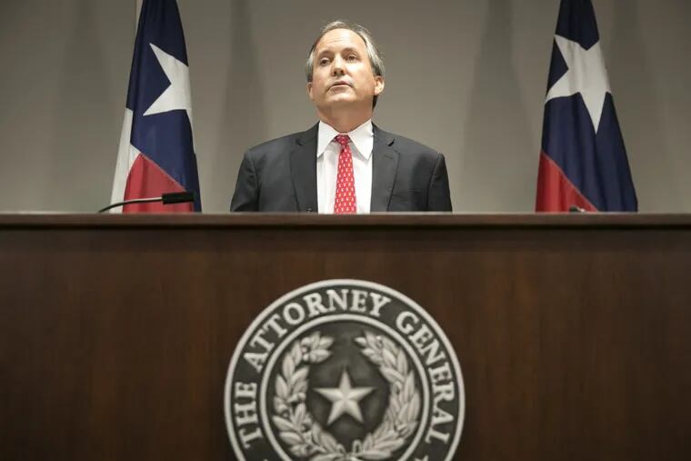 Republican Texas Attorney General Ken Paxton during a news conference last year.