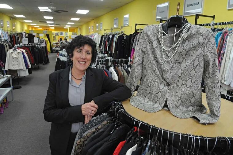 Paula Goldstein, CEO of Jewish Family and Children's Service of Greater Philadelphia, in the agency's Thrift Boutique on Frankford Avenue.