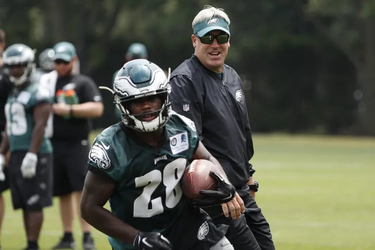 Eagles running back Wendell Smallwood, recovering from a hamstring injury,  is hoping to impress head coach Doug Pederson in his first preseason game action against the Dolphins on Thursday night.