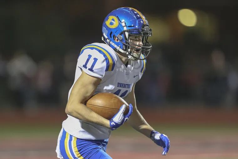 Downingtown West's Dan Byrnes returns a kickoff against Coatesville  last month.
