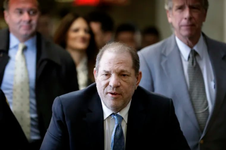 Harvey Weinstein arrives at a Manhattan courthouse during his trial.