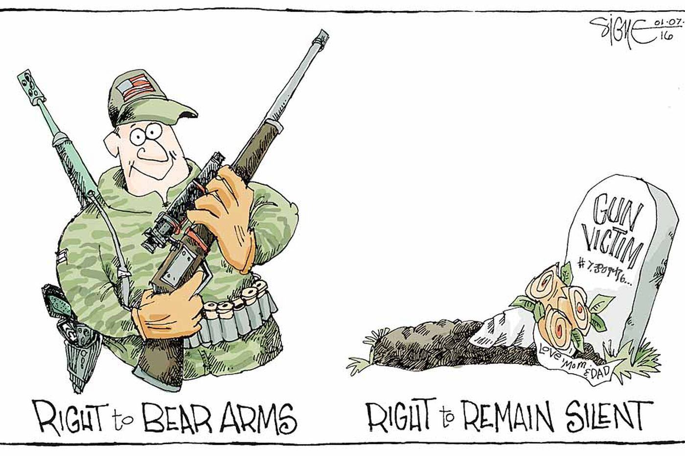 Right to bear arms cartoons and comics funny pictures from cartoonstock. 