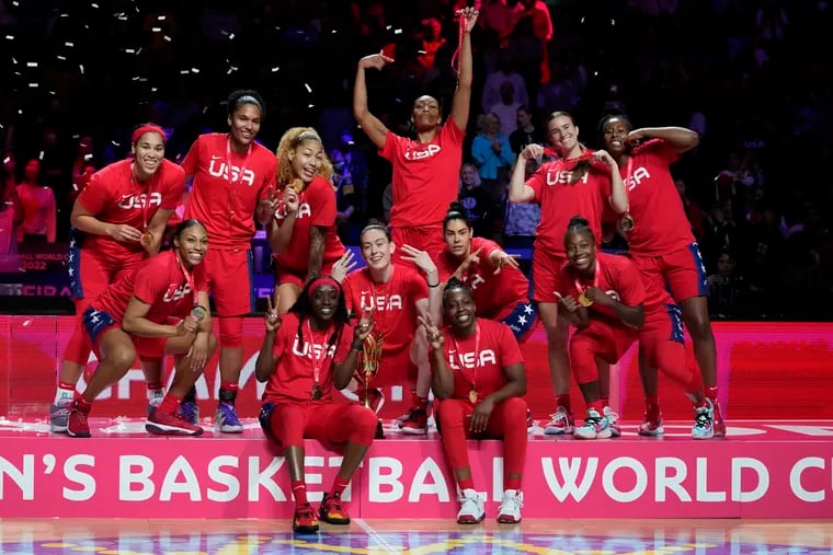 The United States celebrates its gold medal in the FIBA World Cup.