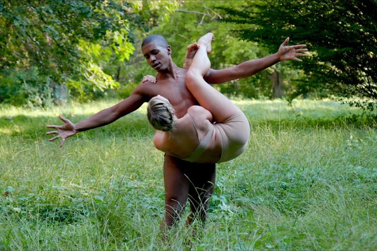BalletX dancers Shawn Cusseaux and Skyler Lubin in Manuel Vignoulle's "Heal."