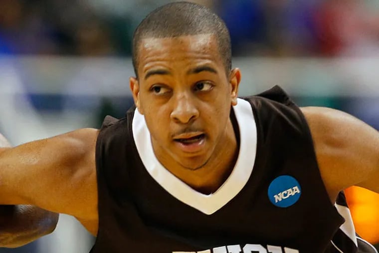 C.J. McCollum (3) drives around Duke's Tyler Thornton during the second half of a South Regional NCAA tournament second-round college basketball game in Greensboro, N.C., Friday, March 16, 2012. Lehigh won 75-70. (Gerry Broome/AP file)