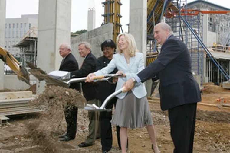 A ceremonial groundbreaking included university, city and corporate officials. The firms paying for the Radian have a 65-year lease and worked closely with Penn on the project&#0039;s design.
