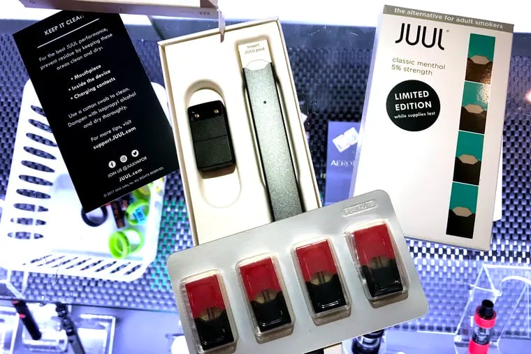 Vaping products like Juul are attracting adolescents.
