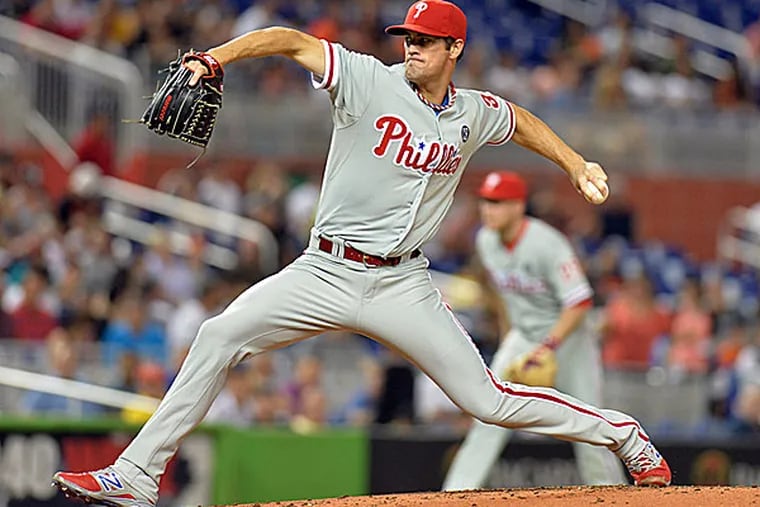 Phillies starting pitcher Cole Hamels. (Steve Mitchell/USA Today Sports)