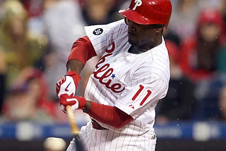 Jimmy Rollins scored twice and drove in a third run in the Phillies' win. (Yong Kim/Staff Photographer)