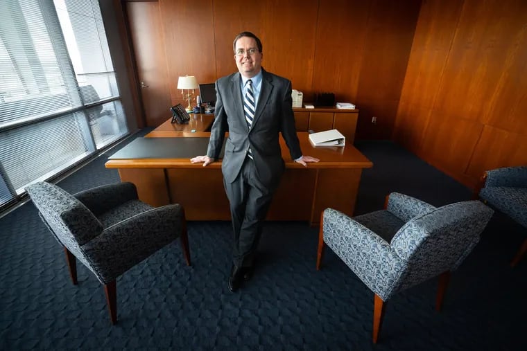 CEO James Steeley in his office at the Pennsylvania Higher Education Assistance Agency, one of the largest servicers of federal loans, in Harrisburg in February 2019.