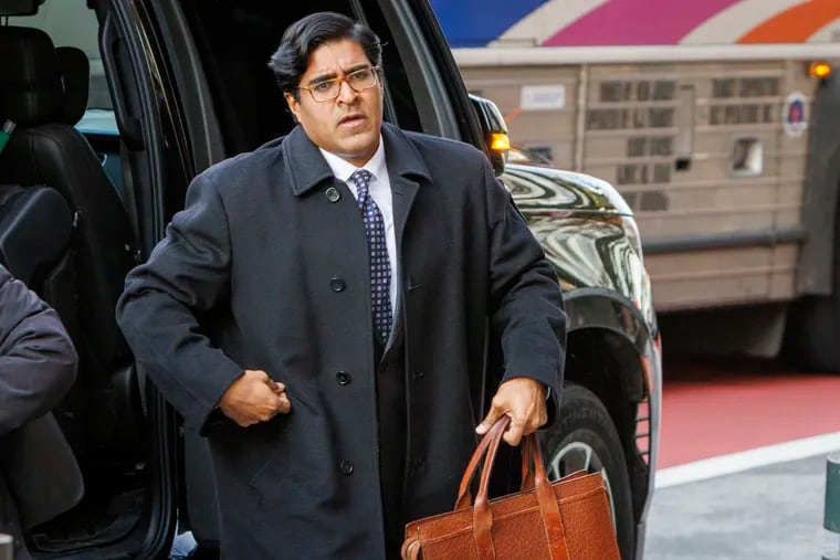 John Abraham, a former Rothman orthopedic surgeon, arrives at the James A. Bryne U.S. Courthouse earlier this week. He won his sex discrimination case against Thomas Jefferson University, claiming that the university conducted a gender-biased Title IX investigation into a former medical resident's allegation of sexual assault against him.