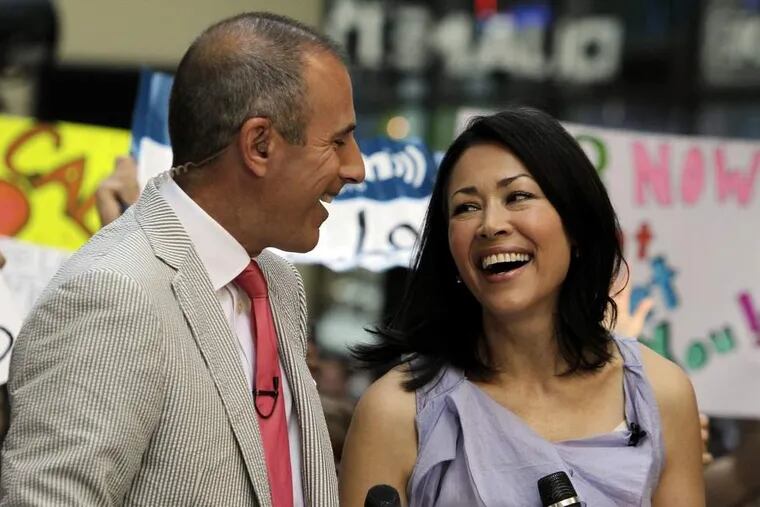 Matt Lauer (left) might soon have a new co-host on the "Today" show, as NBC is reportedly looking to replace Ann Curry (right).

Associated Press