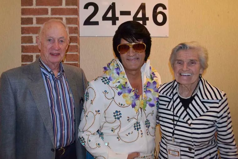 Dick Jones (from left), Elvis and Mary Ann Flanigan. MAGGIE HENRY CORCORAN)