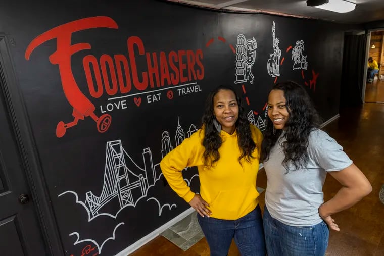 Sisters Maya (left) and Kala Johnstone at FoodChasers Kitchen, their restaurant at 7852 Montgomery Ave., Elkins Park.