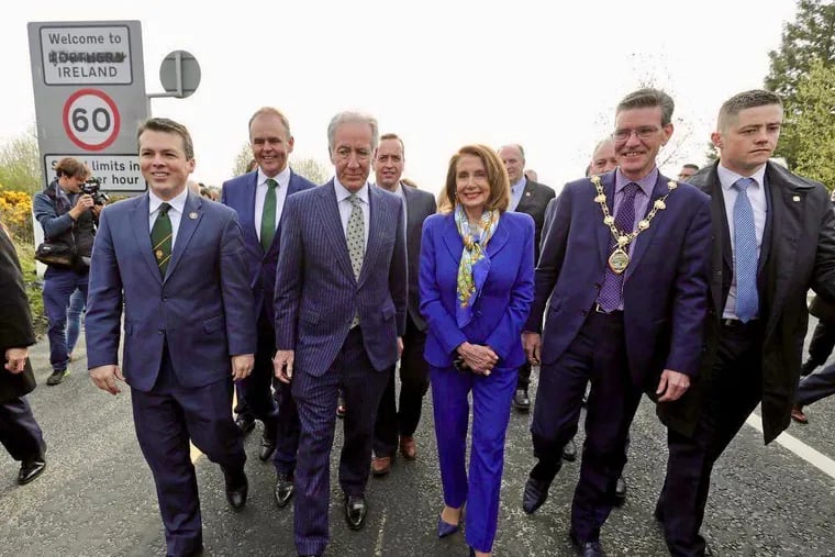 Rep. Brendan Boyle, Rep. Richard Neal, House Speaker Pelosi and Mayor of Derry, John Boyle in Ireland.