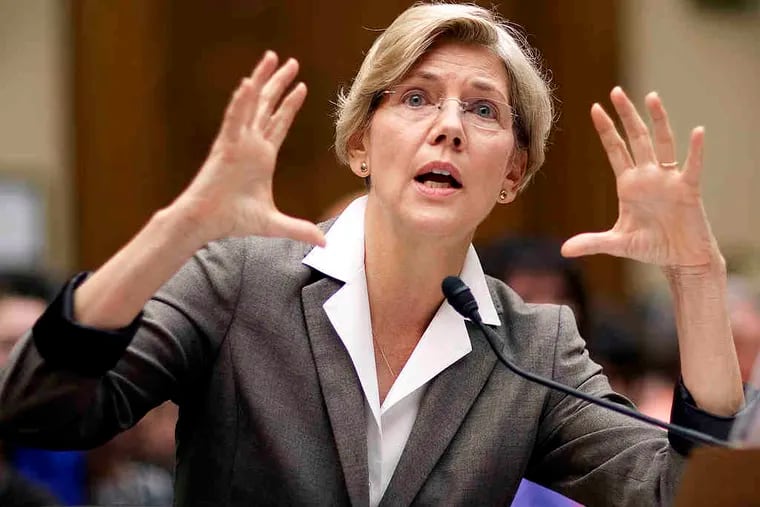 Elizabeth Warren, testifying in Congress earlier this month, was passed over as head of the Consumer Financial Protection Bureau. She is a champion of the middle class but anathema to Republicans.