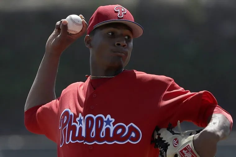 Sixto Sanchez remains the Phillies' top pitching prospect despite an injury-shortened season in 2018.