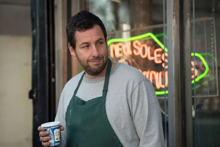 Walk a mile in their footwear: Adam Sandler as a dour shoemaker with a magical stitching machine in "The Cobbler."