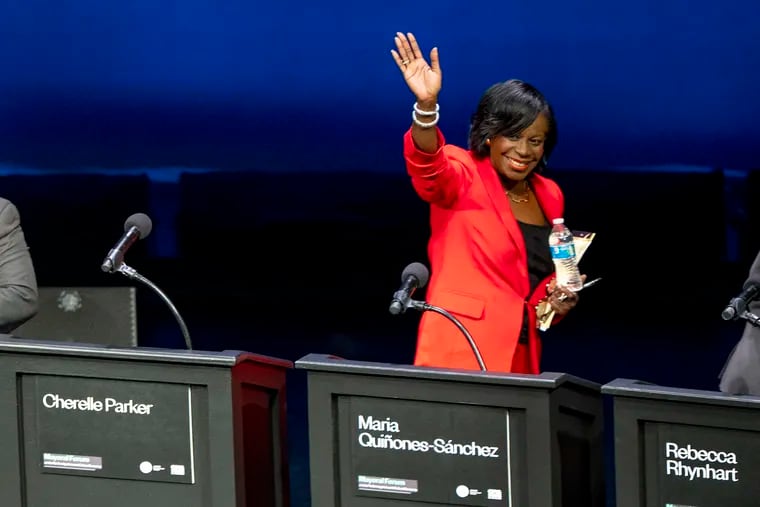 Democratic mayoral candidate Cherelle Parker, a former Philadelphia City Council member, at the Perelman Theater in the Kimmel Center during a mayoral forum in March.
