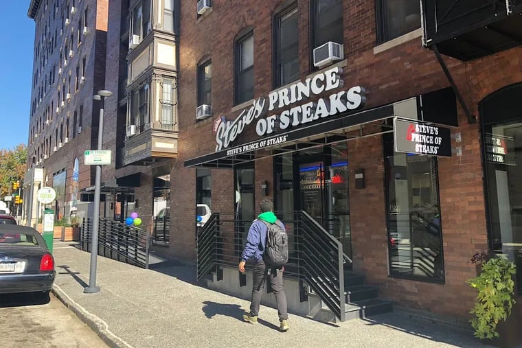 Steve's Prince of Steaks, 3836 Chestnut St. (39th Street side, across from Beiler's Doughnuts). The new ice cream shops are around the corner on Chestnut Street.
