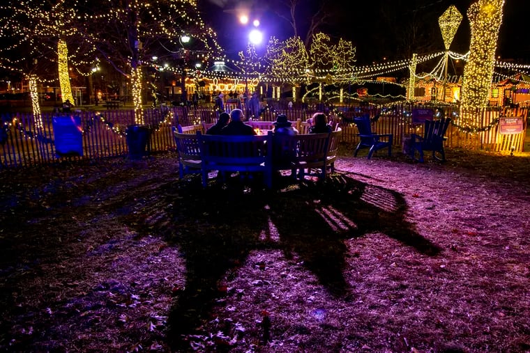 Franklin Square is home to a winter light show set to holiday music, along with its popular mini-golf and carousel rides.