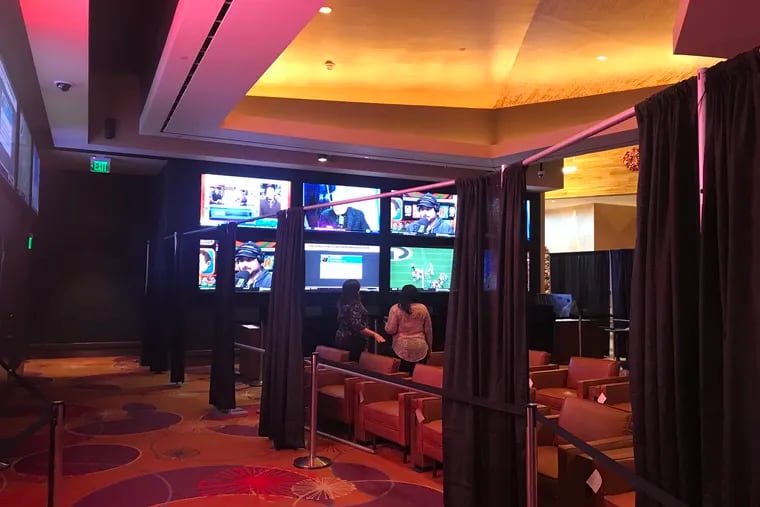 A sneak peek behind the curtains of the SugarHouse's sports book, which will be opening soon.