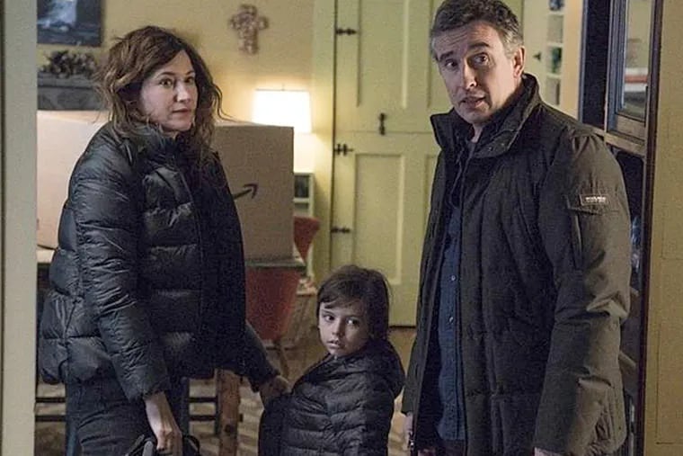 (from left) Kathryn Hahn, Sawyer Shipman, and Steve Coogan in the comedy &quot;Happyish.&quot; (MARK SCHAFER / Showtime)
