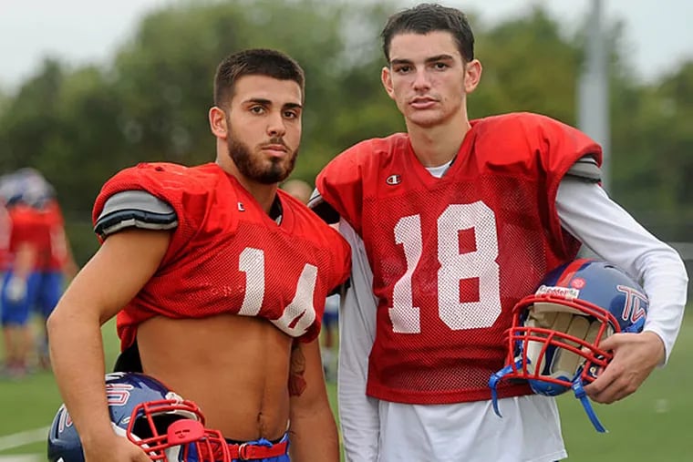 Washington Township wide receiver Nick Grosso (left) and quarterback Mike Piperno (right) are among South Jersey's scoring leaders.