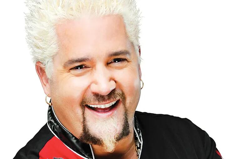 Guy Fieri on the set of "Rachael Vs. Guy: Kids Cook-Off," their Food Network series that debuted last night. Earlier this summer, Fieri, who also hosts the popular "Diners, Drive-Ins & Dives" program, opened Guy Fieri's Chophouse at Bally's Atlantic City.