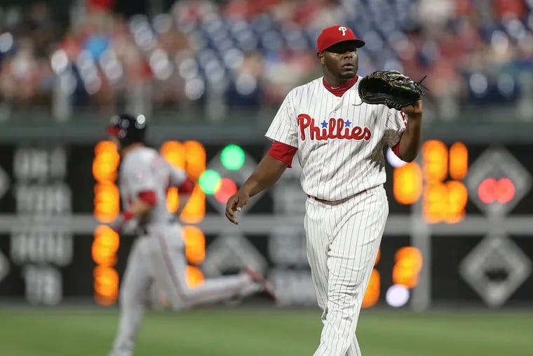 Phillies reliever Hector Neris gave up three home runs in the ninth inning Friday night. On Saturday, he was sent back to triple-A for the second time in two weeks.