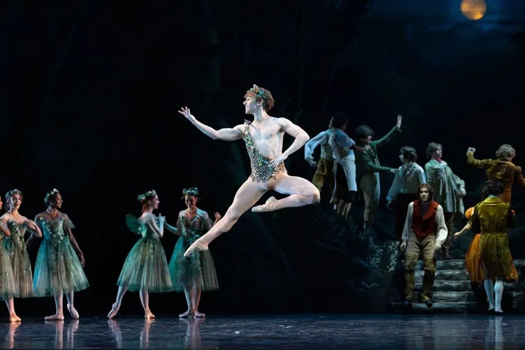 Philadelphia Ballet dancer Ashton Roxander, as Puck, in Frederick Ashton's "The Dream."