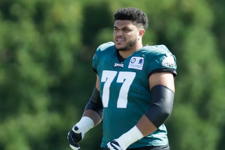 Eagles offensive tackle Andre Dillard revealed he has gained 20 pounds in the offseason.