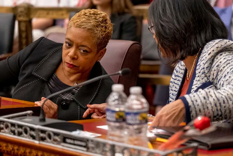 Councilmembers Cindy Bass in Philadelphia City Council on  Jan. 25, when she introduced new rules to regulate Registered Community Organizations.