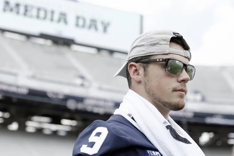 Penn State football player Trace McSorley during media day in State College, Pa. on August 4, 2018. ELIZABETH ROBERTSON / Staff Photographer