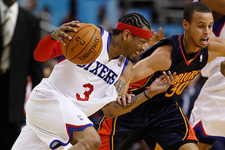 Allen Iverson scored 20 points to help the 76ers snap a 12-game losing streak. (Ron Cortes/Staff Photographer)