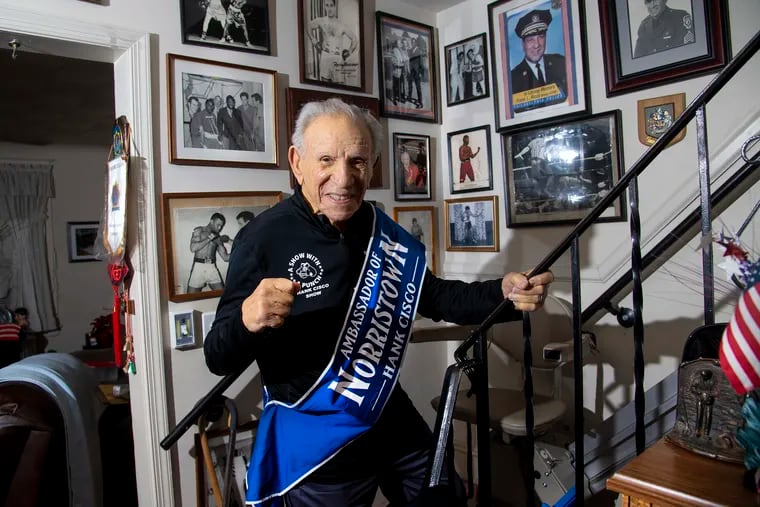 Frank "Hank Cisco" Ciaccio  poses for a photo at his home in Norristown, Pa. Thursday, January 03, 2019. at 96 Frank has been Norristown's good will ambassador for more than a decade. He relished in the position and considered himself the area's biggest cheerleader. He resigned from the position after being told the role, which comes with no funding and little municipal support, no longer exists. JOSE F. MORENO / Staff Photographer