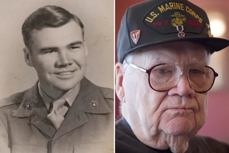 Bob Scullin, 86, of Pennsauken, was a 19-year-old Marine Corps private when he landed on Iwo Jima on Feb. 19, 1945.