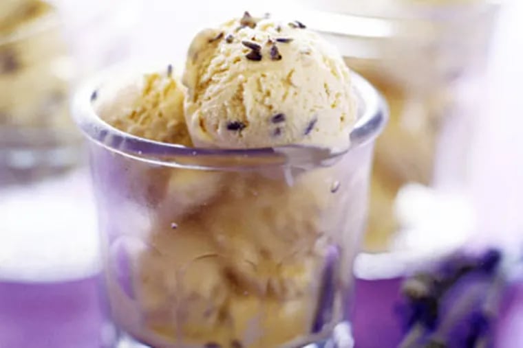 Fresh or dried lavender can be used in this lavender-honey ice cream.