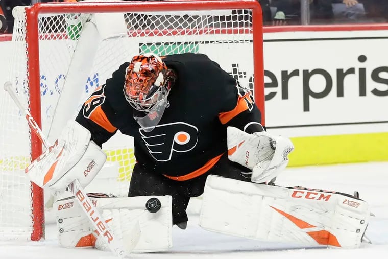 Flyers goaltender Carter Hart will return to the lineup Monday against visiting Florida.