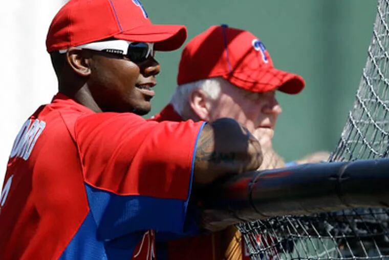 "My activities, it's all the same," Ryan Howard said. "The wound is what we're waiting on."(AP Photo/Matt Slocum)