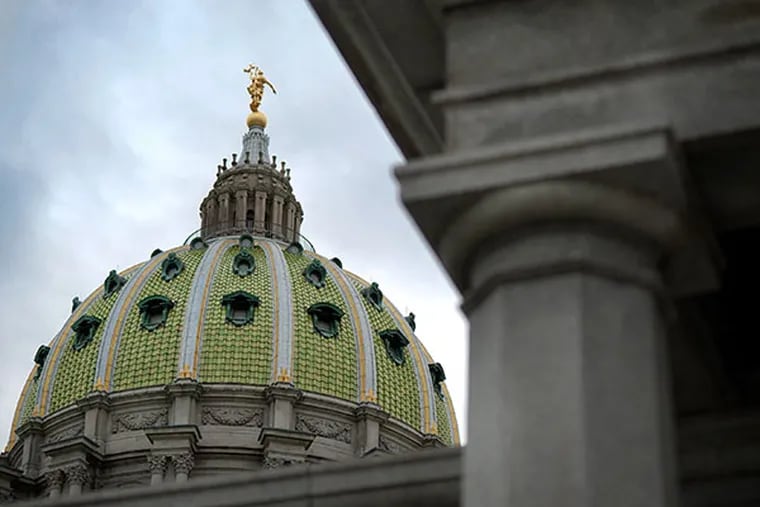 The State Capitol in Harrisburg. After a few years of decline, Pennsylvania improved in one financial publication's ranking of the best and worst states.