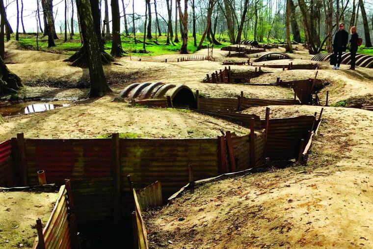 A preserved section of British trench lines at Hill 62 outside Ypres, Belgium. Historical memory seems to have faded in Europe - and the White House.
