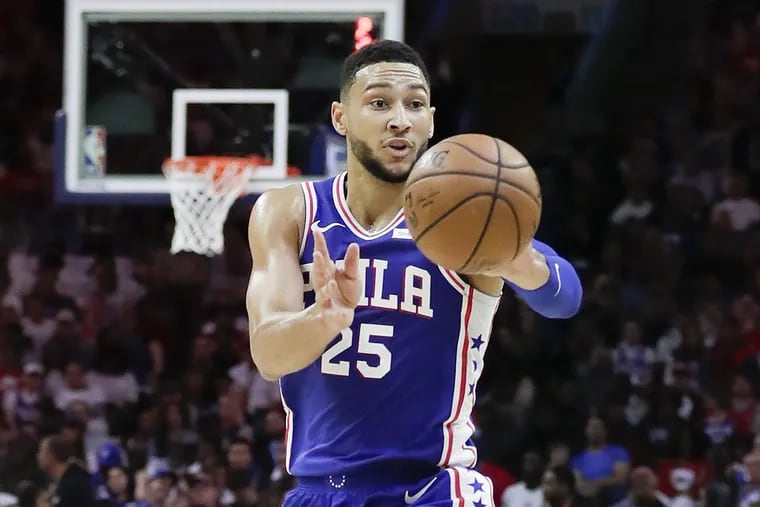 Ben Simmons is doubtful to play against the Pistons on Tuesday night, coach Brett Brown says.